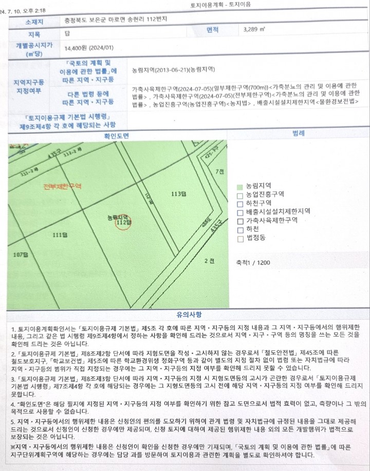 토지/임야 - 답